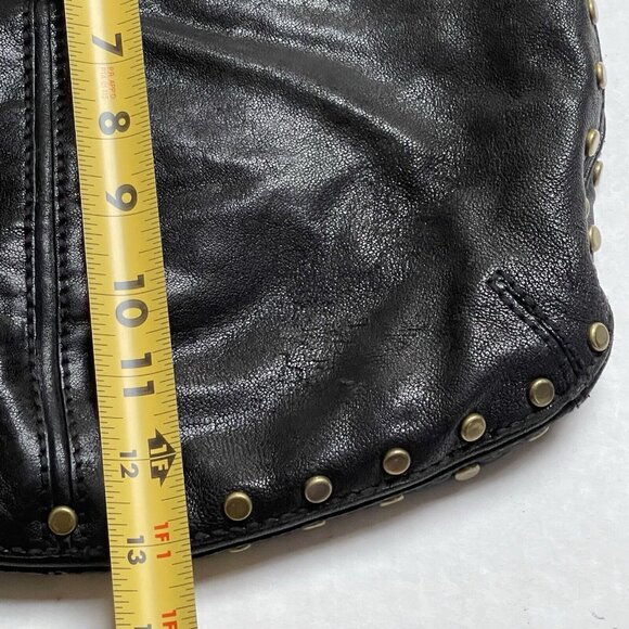 Fossil Winslet Black Leather Shoulder Bag Boho Bucket - Picture 8 of 8